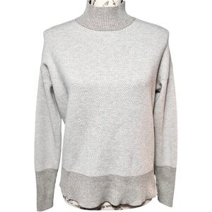 Rachel Zoe Mock Neck Grey Sweater, Soft Knit, Size XS NWT